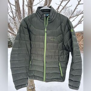 Eddie Bauer Men's Olive Puffer Jacket